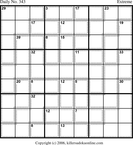 Killer Sudoku for 12/3/2006