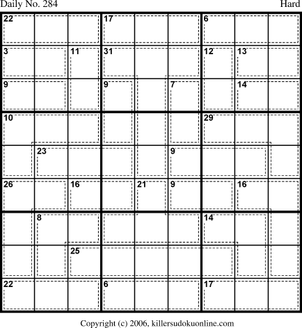 Killer Sudoku for 10/6/2006