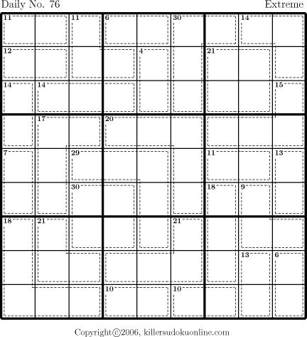 Killer Sudoku for 3/12/2006