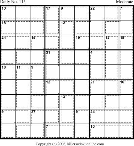 Killer Sudoku for 4/20/2006