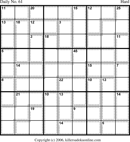 Killer Sudoku for 2/25/2006