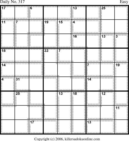Killer Sudoku for 11/7/2006