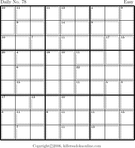 Killer Sudoku for 3/14/2006