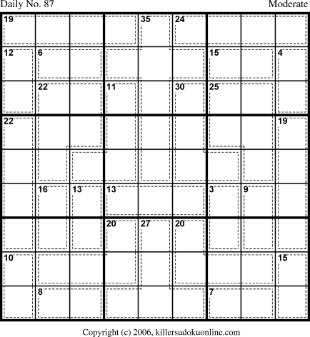 Killer Sudoku for 3/23/2006
