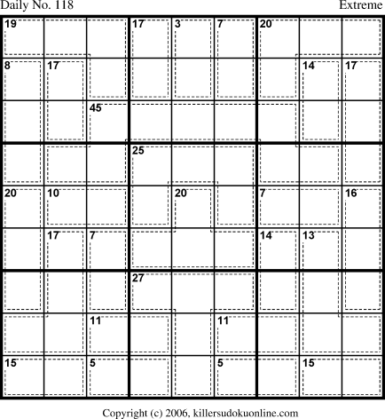 Killer Sudoku for 4/23/2006