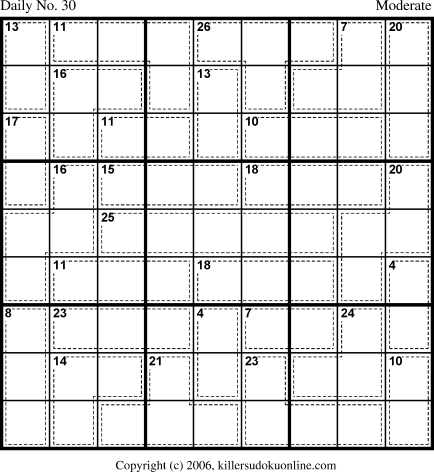 Killer Sudoku for 1/25/2006