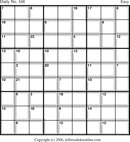Killer Sudoku for 6/12/2006