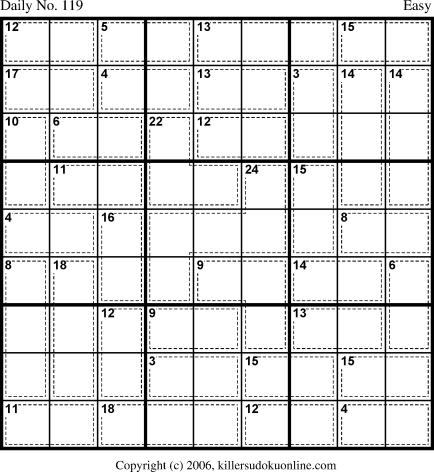 Killer Sudoku for 4/24/2006