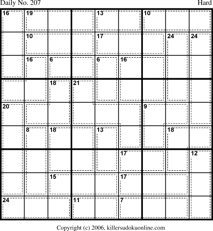 Killer Sudoku for 7/21/2006
