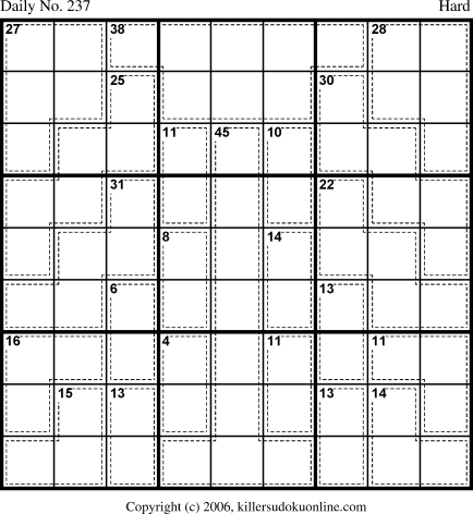 Killer Sudoku for 8/20/2006