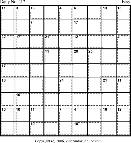 Killer Sudoku for 7/31/2006