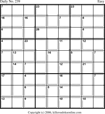 Killer Sudoku for 8/22/2006