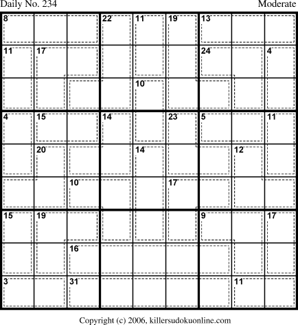 Killer Sudoku for 8/17/2006
