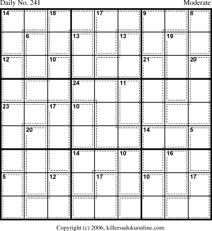 Killer Sudoku for 8/24/2006