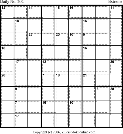 Killer Sudoku for 7/16/2006