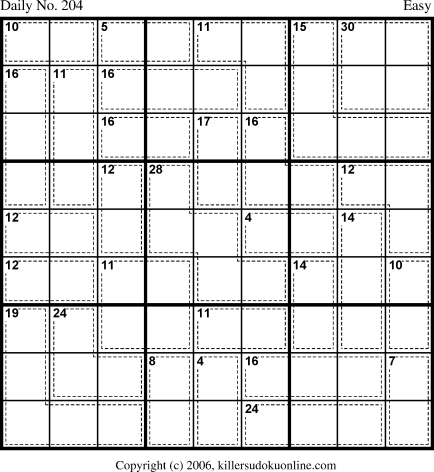 Killer Sudoku for 7/18/2006
