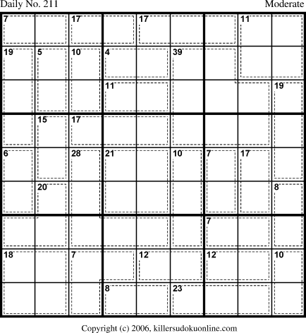 Killer Sudoku for 7/25/2006