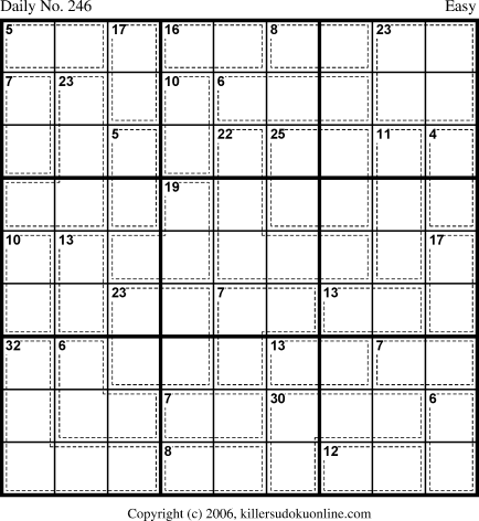 Killer Sudoku for 8/29/2006