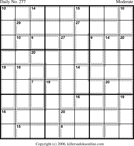 Killer Sudoku for 9/29/2006