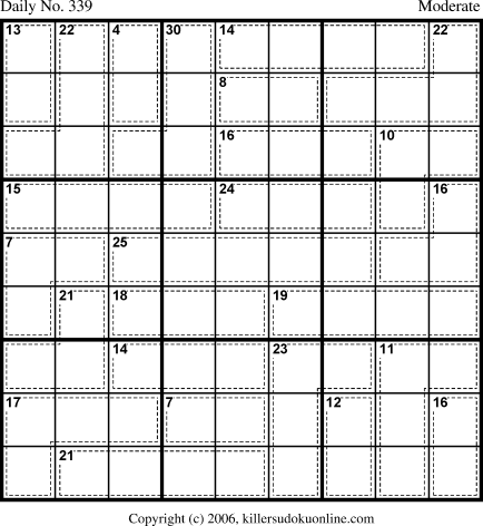 Killer Sudoku for 11/29/2006