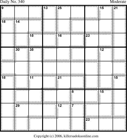 Killer Sudoku for 11/30/2006