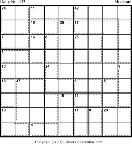Killer Sudoku for 11/23/2006