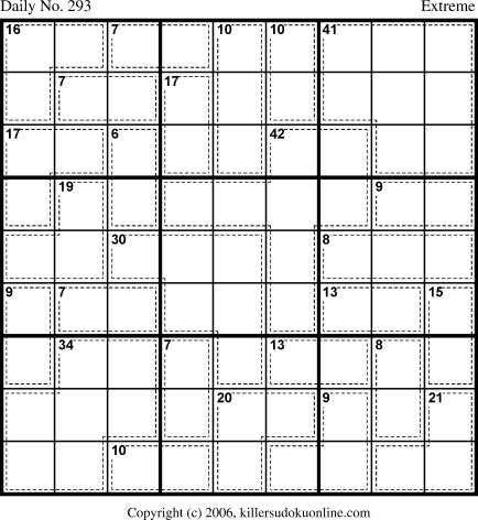 Killer Sudoku for 10/15/2006