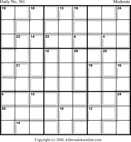 Killer Sudoku for 12/21/2006