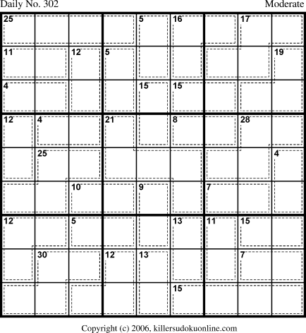 Killer Sudoku for 10/24/2006