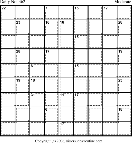 Killer Sudoku for 12/22/2006