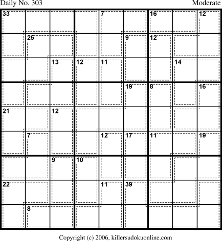 Killer Sudoku for 10/25/2006