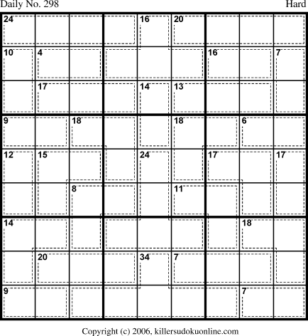 Killer Sudoku for 10/20/2006