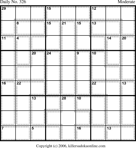 Killer Sudoku for 11/16/2006