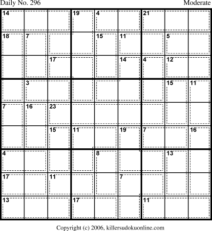 Killer Sudoku for 10/18/2006