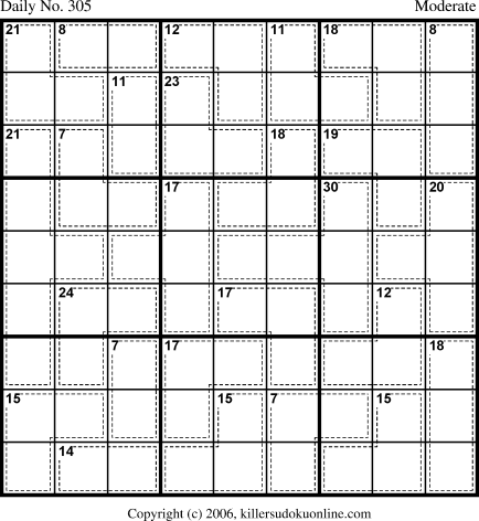 Killer Sudoku for 10/27/2006
