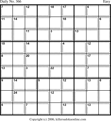 Killer Sudoku for 12/26/2006