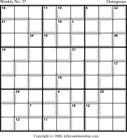 Killer Sudoku for 7/10/2006