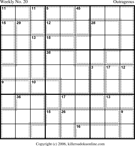 Killer Sudoku for 5/22/2006
