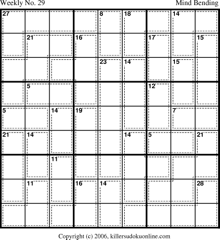 Killer Sudoku for 7/24/2006