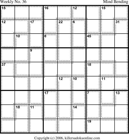 Killer Sudoku for 9/11/2006