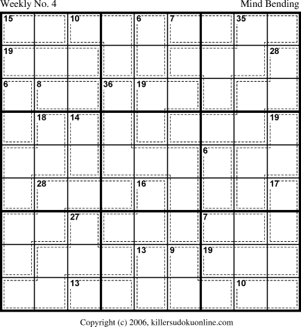Killer Sudoku for 1/30/2006