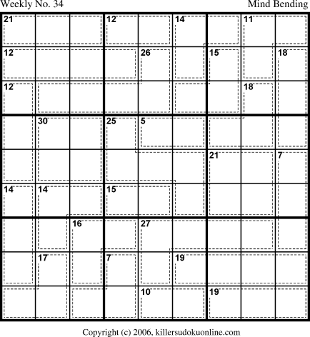 Killer Sudoku for 8/28/2006
