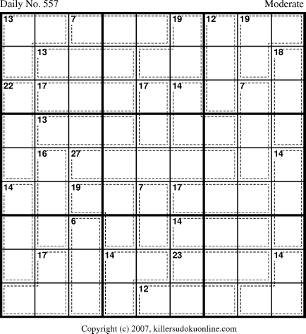 Killer Sudoku for 7/5/2007