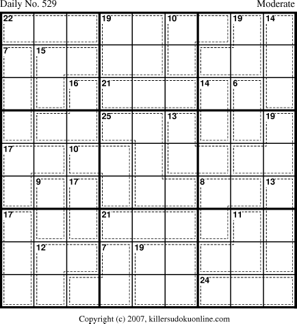 Killer Sudoku for 6/7/2007
