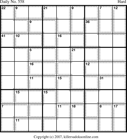 Killer Sudoku for 7/6/2007