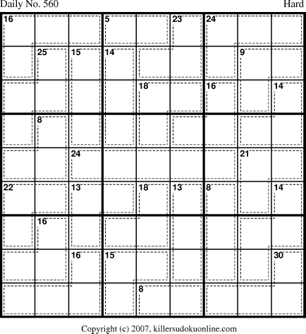 Killer Sudoku for 7/8/2007