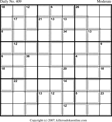 Killer Sudoku for 2/7/2007