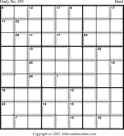 Killer Sudoku for 5/4/2007