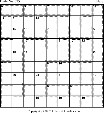 Killer Sudoku for 6/3/2007