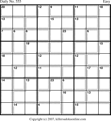 Killer Sudoku for 7/3/2007